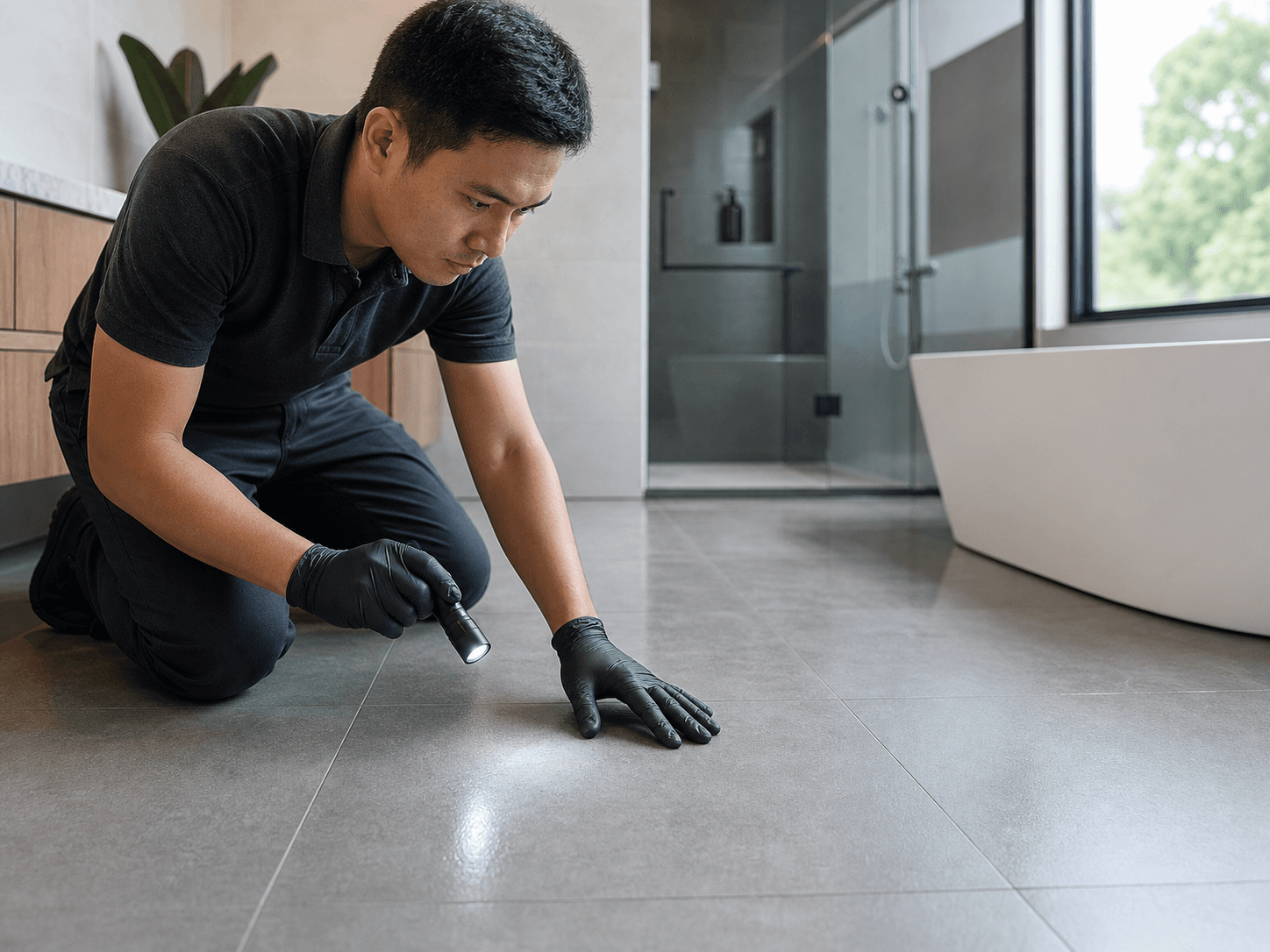检查地砖 - SlipCare nano anti-slip process